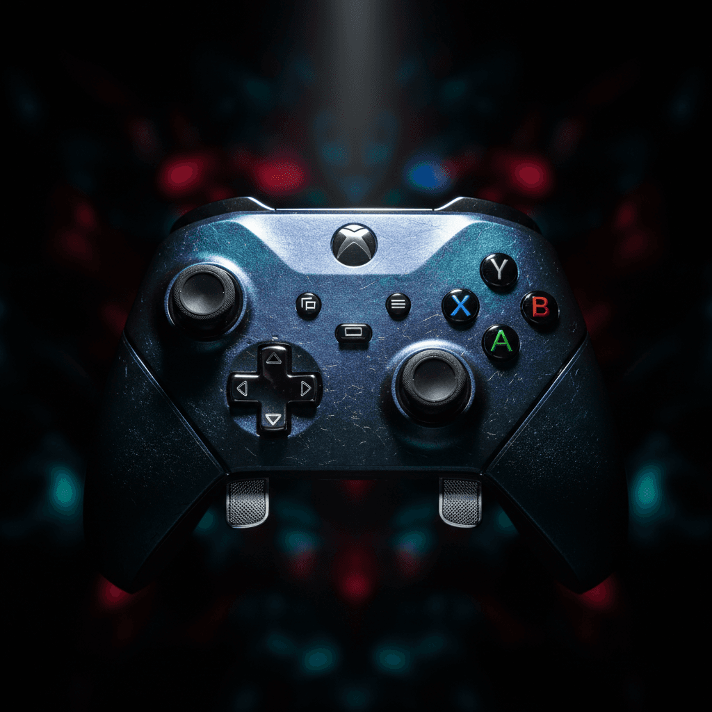 Custom gaming controller with metallic pearl finish and performance upgrades